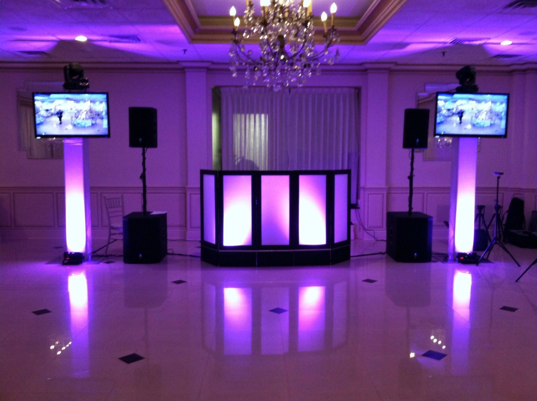 Professional karaoke machine hire setup in Johannesburg venue with microphones and speakers