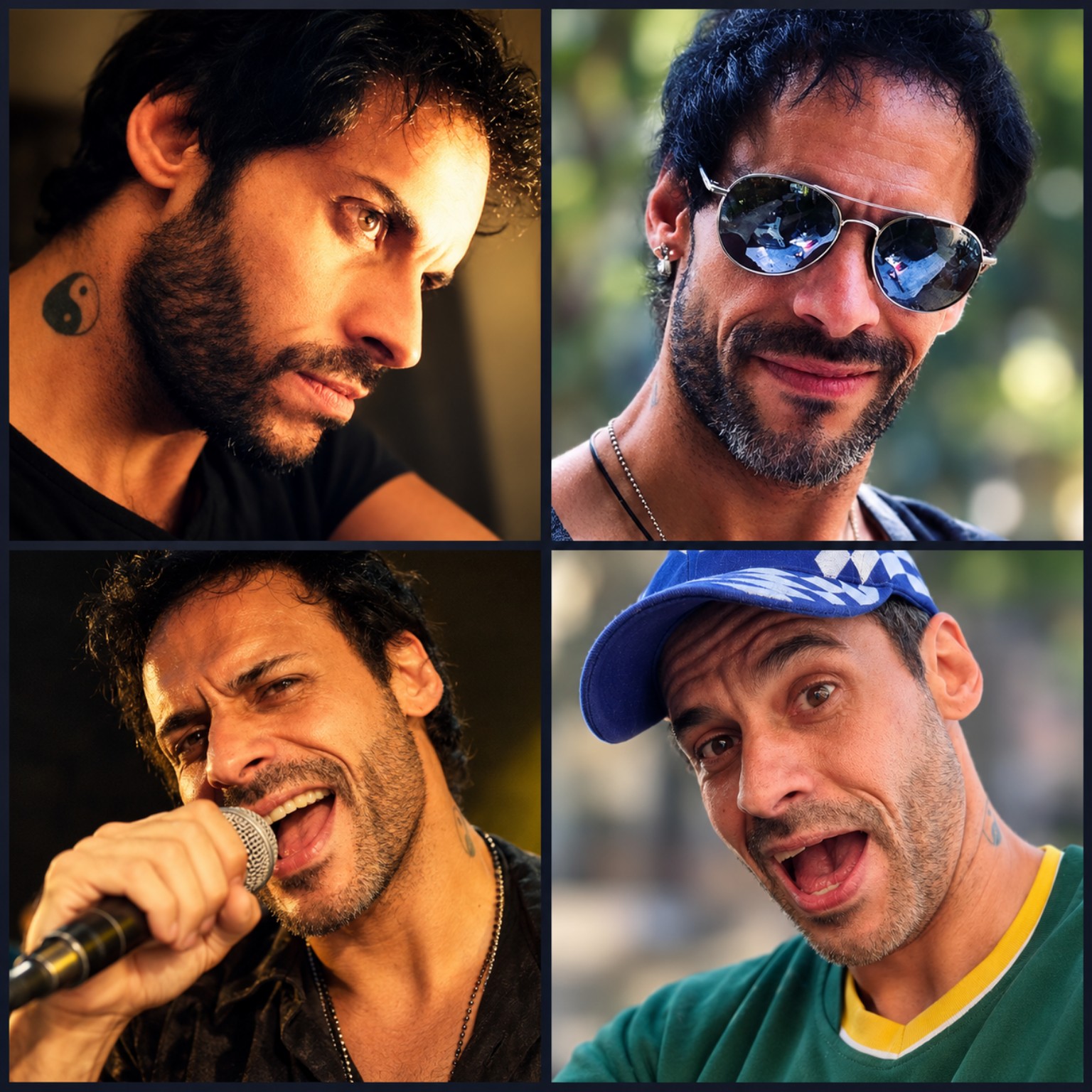 Photo collage of Quintin Collett, owner and host of Rhythmic Knights Entertainment